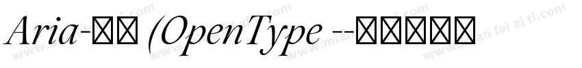 Aria-常规 (OpenType -字体转换
